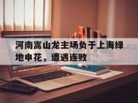 开云体育游戏-河南嵩山龙主场负于上海绿地申花，遭遇连败