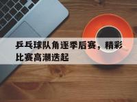 开云web网站-乒乓球队角逐季后赛，精彩比赛高潮迭起